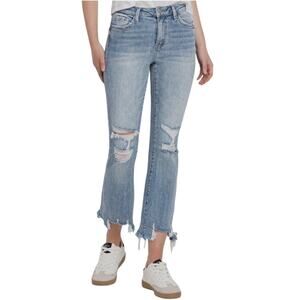 Lovervet High Rise Cropped Flare Jeans Women’s 24W Distressed Stretch Denim NEW